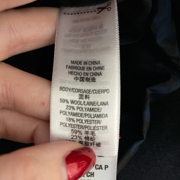 Juicy Couture small navy wool jacket with faux fur - Picture 8 of 8